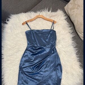 Windsor Gray Ruched Bodycon Cocktail Dress